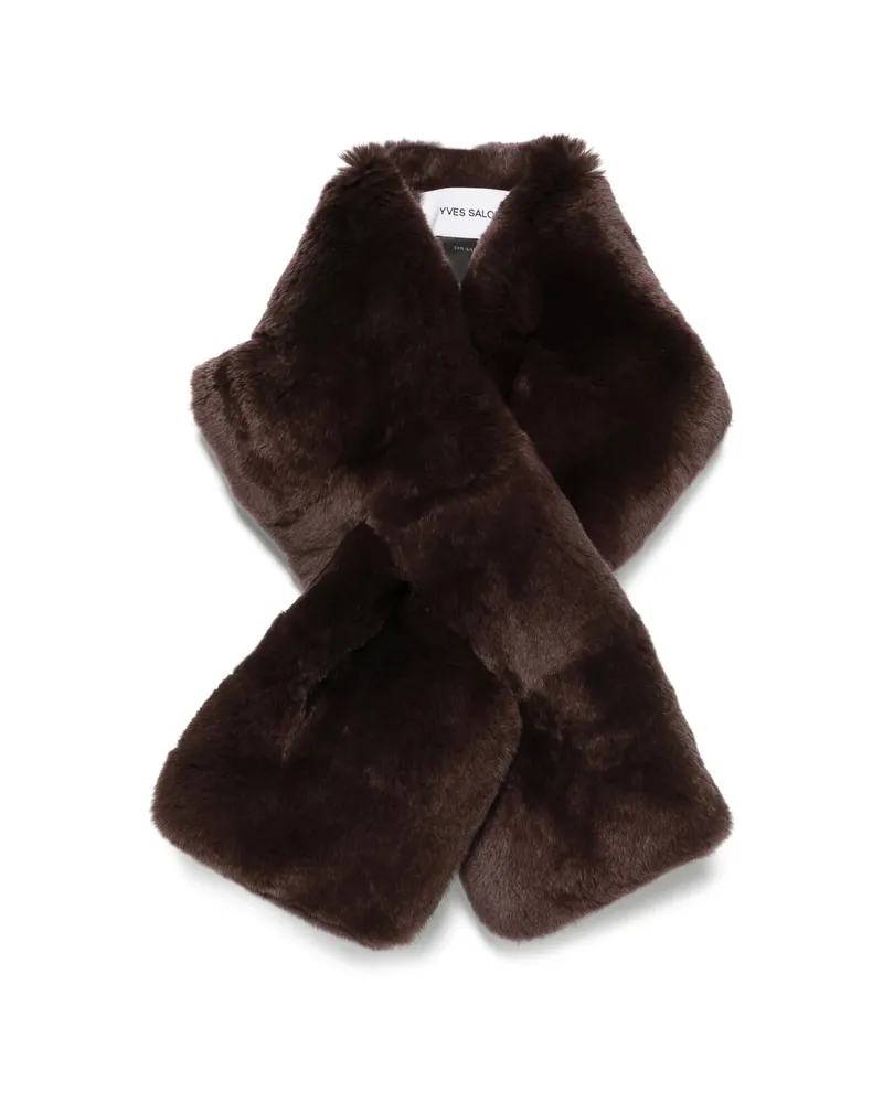 Yves Salomon Scarves Brown