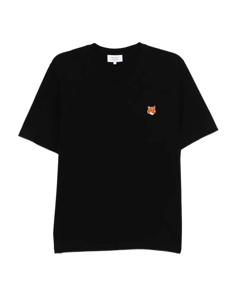 Kitsuné Embroidered-logo Patch T-shirt Black