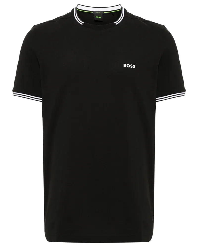 HUGO BOSS Logo-patch Crew Neck T-shirt Black