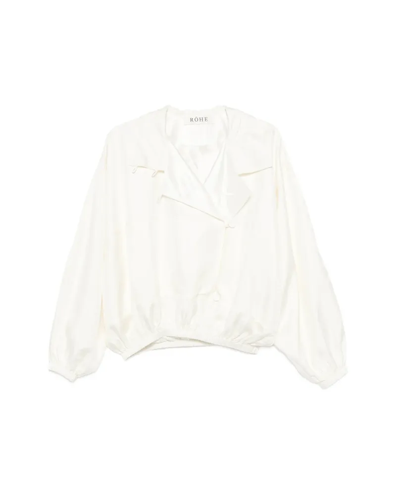 Róhe Silk Blouson Jacket Neutrals