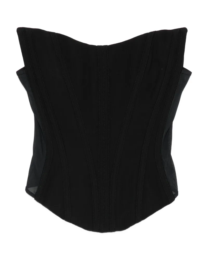 Thierry Mugler Strapless Corset-style Top Black