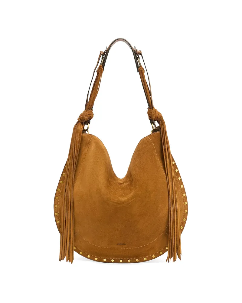 Isabel Marant Oskan Hobo Fringe-detail Shoulder Bag Brown