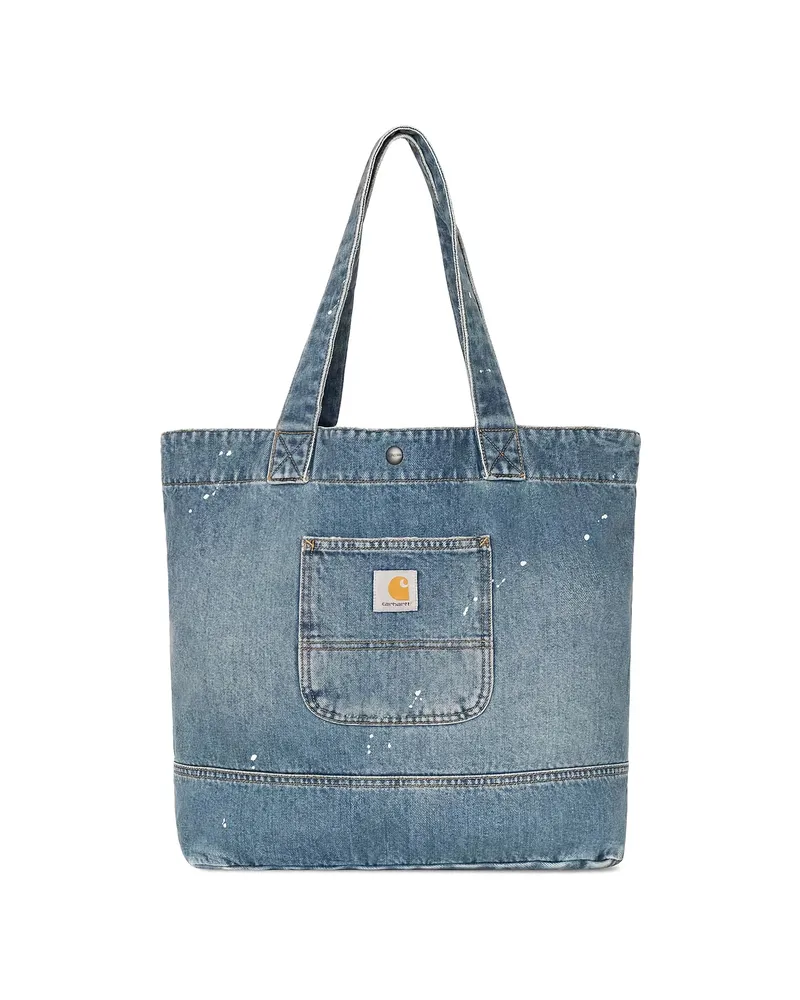 Carhartt WIP Logo-label Denim Tote Bag Blue