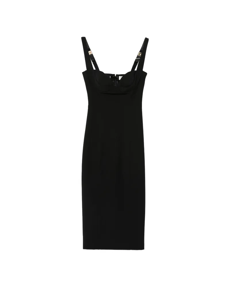 Elisabetta Franchi Sweetheart-neck Sleeveless Dress Black