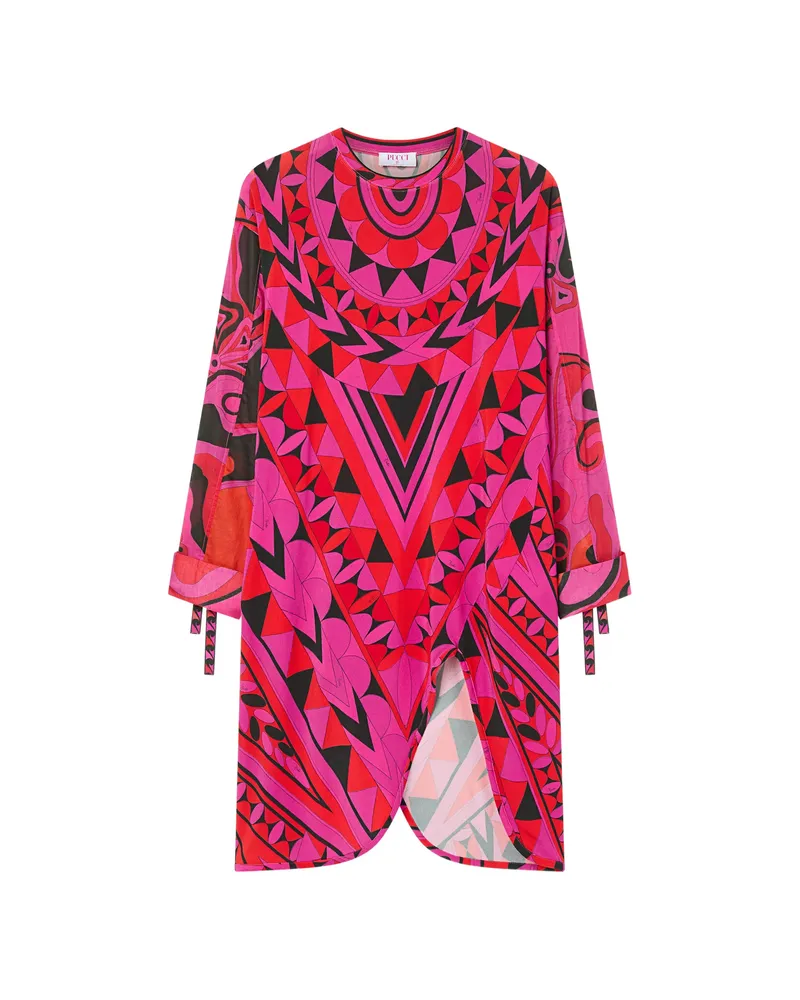 Emilio Pucci Manuba-print Long-sleeved Dress Pink