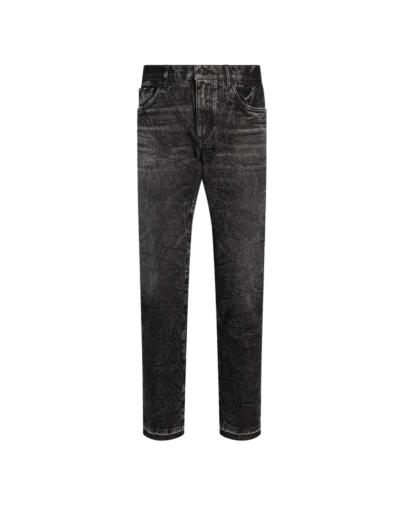 Dolce & Gabbana Logo-plaque Jeans Black