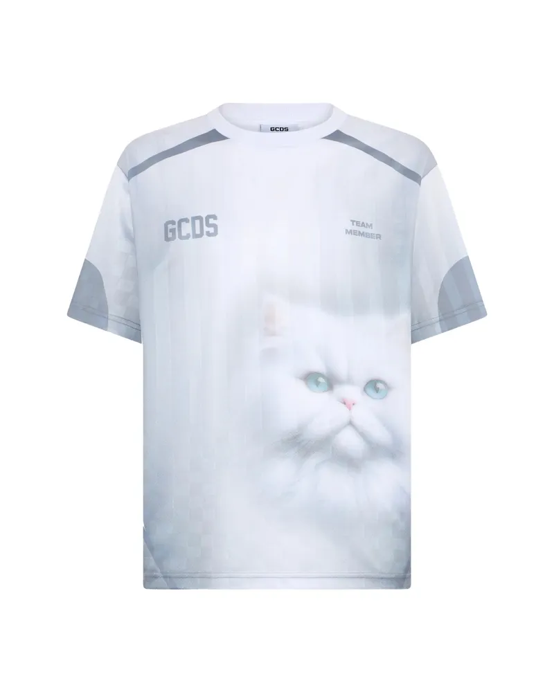 GCDS Cat-print T-shirt White