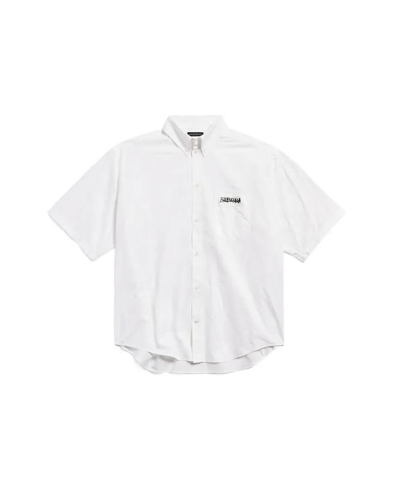 Balenciaga Logo-detail Shirt White