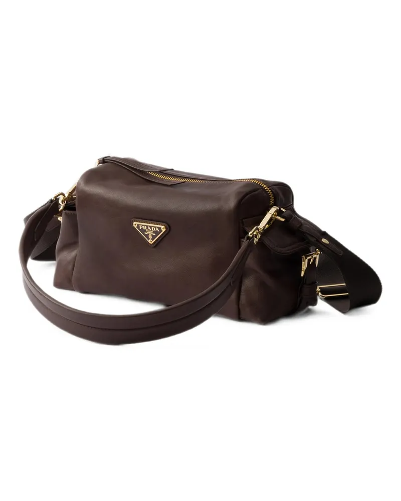 Prada Explore Small Nappa Leather Bag Brown
