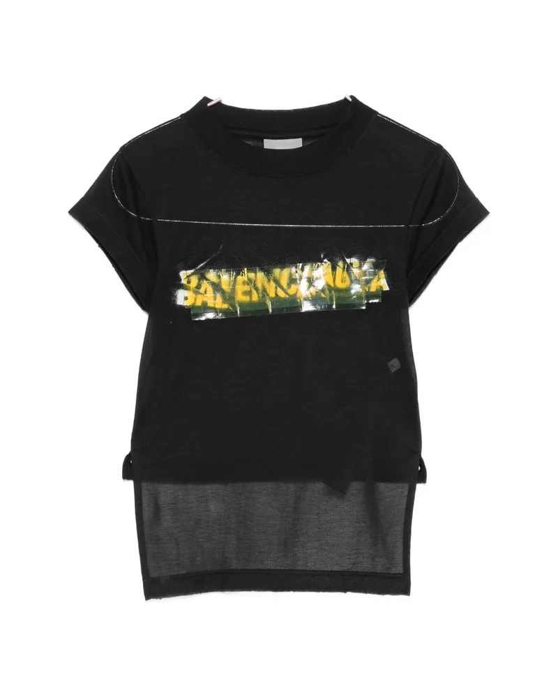 Balenciaga Mock-neck T-shirt Black