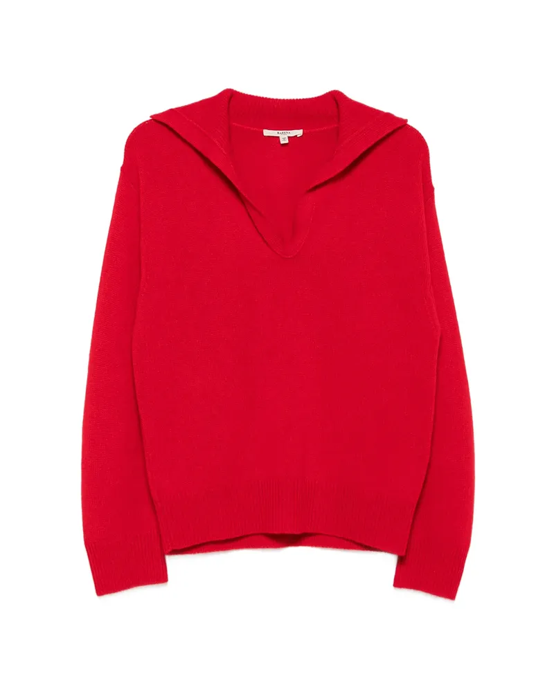 BARENA Spread-collar Sweater Red