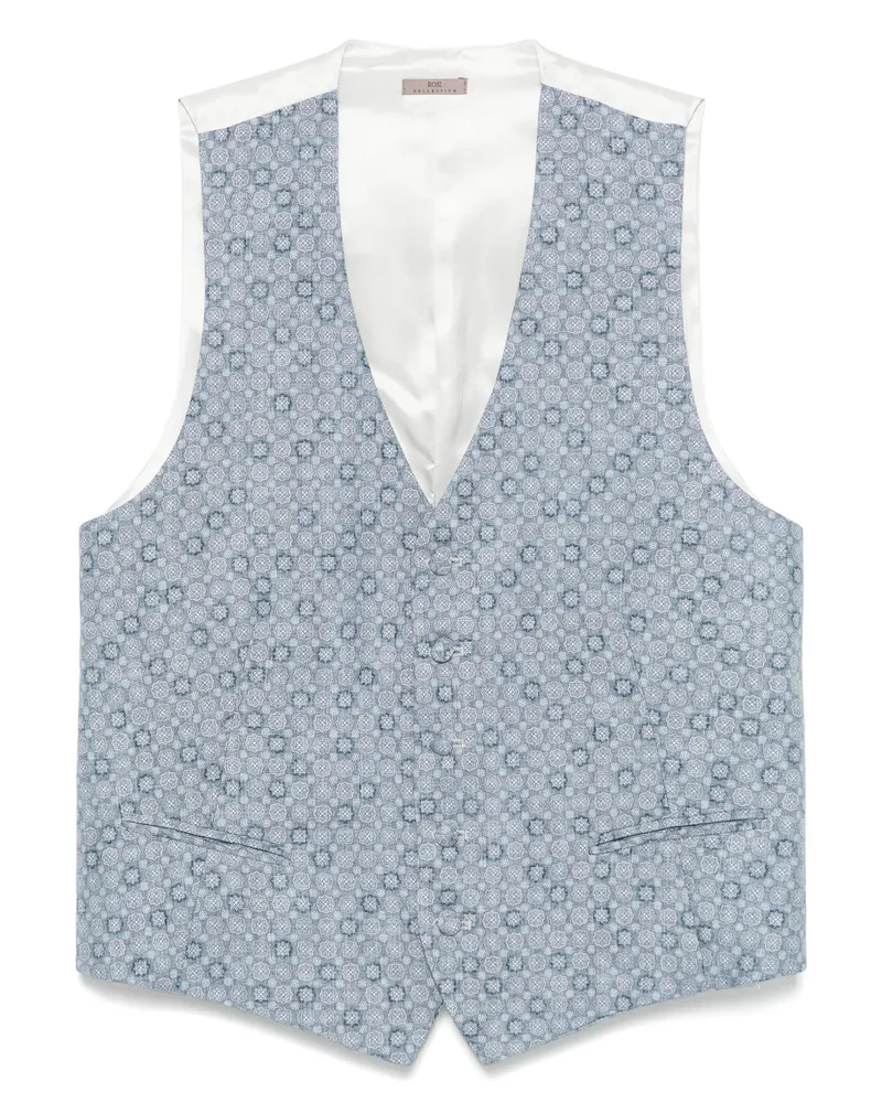 Lady Anne Silk Gilet Blue