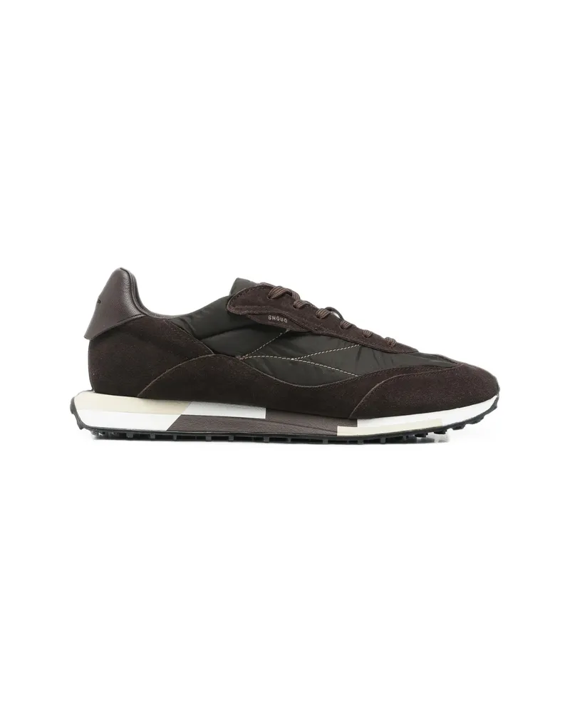 GHŌUD Suede-panelled Sneakers Brown