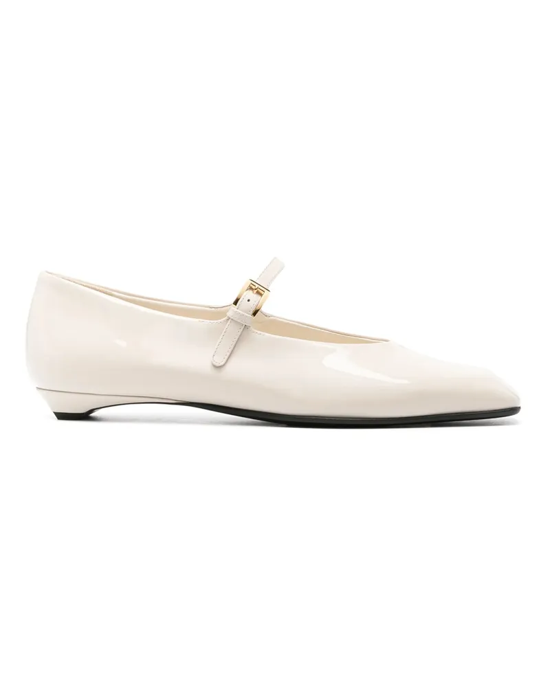 Prada Patent-leather Ballet Flats Neutrals