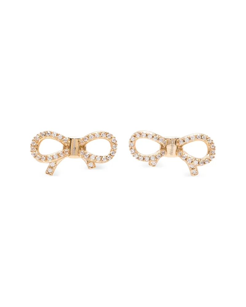 Ferragamo Vara Bow Earrings Gold