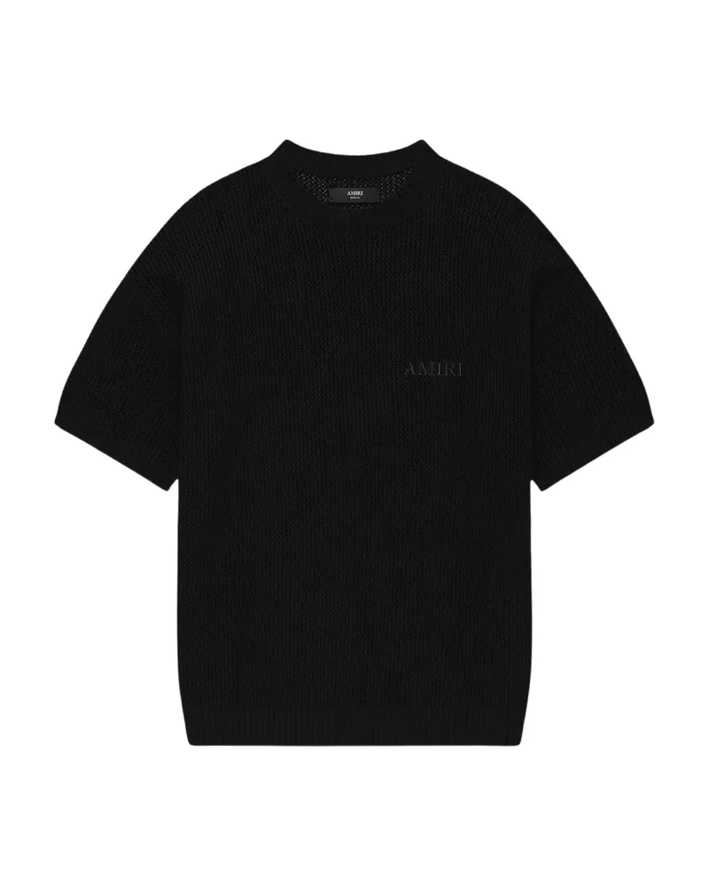 Amiri Crochet Mesh T-shirt Black