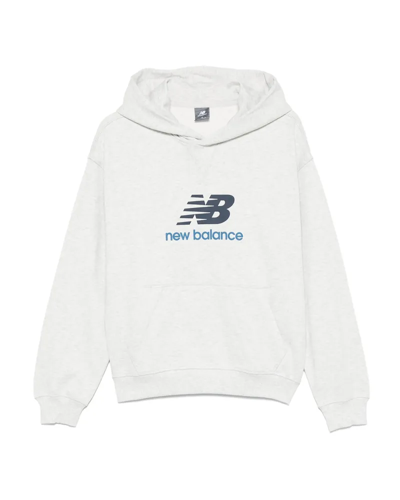 New Balance Logo-printed Hoodie Grey
