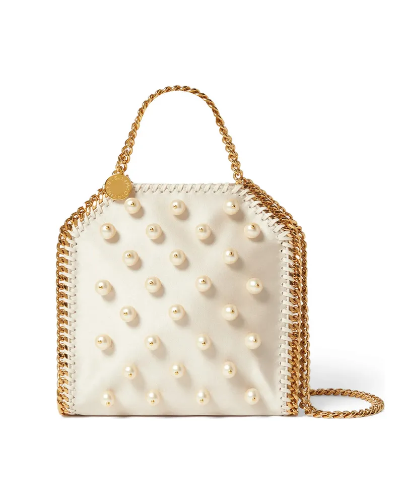 Stella McCartney Pearl-embellished Tote Bag Neutrals
