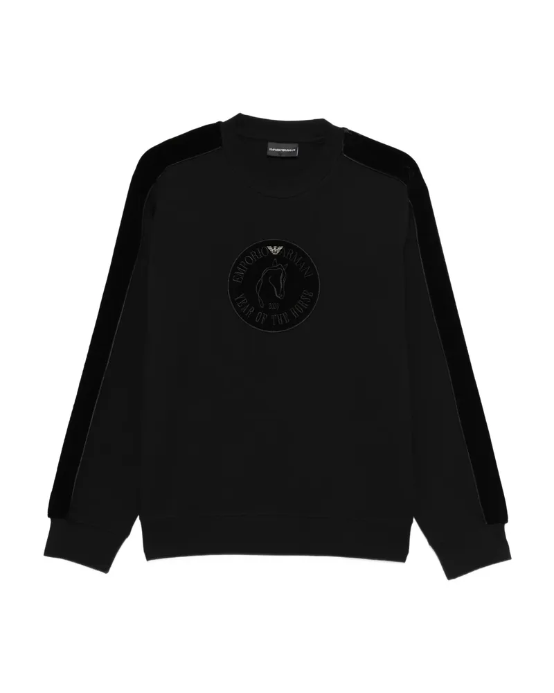 Emporio Armani Logo-patch Sweatshirt Black