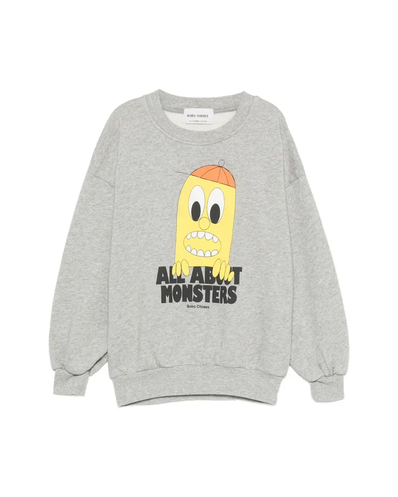 BOBO CHOSES Print-detail Long-sleeve Sweater Grey