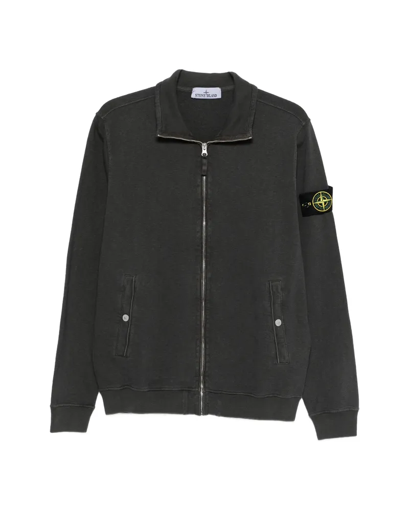 Stone Island Zip Fastening Sweater Grey