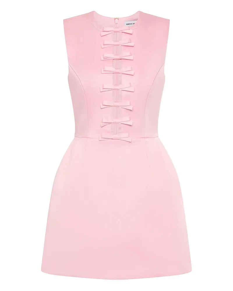 Rebecca Vallance Aymee Bow-detail Mini Dress Pink
