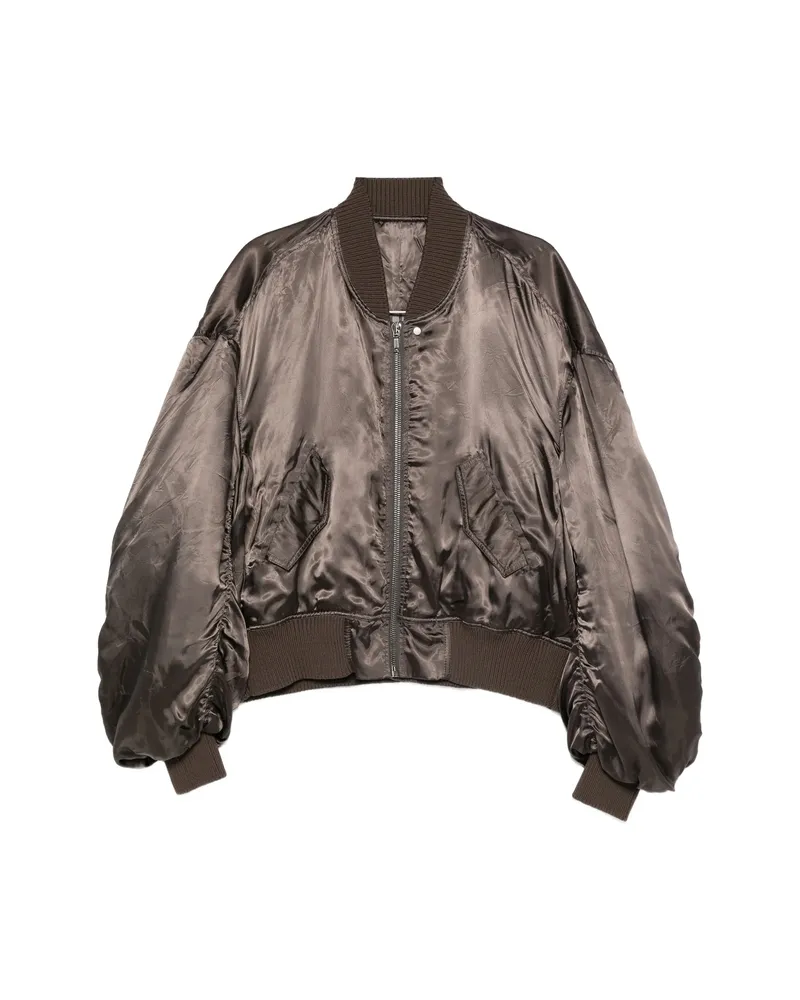 Rick Owens Zip-up Bomber Jacket Brown
