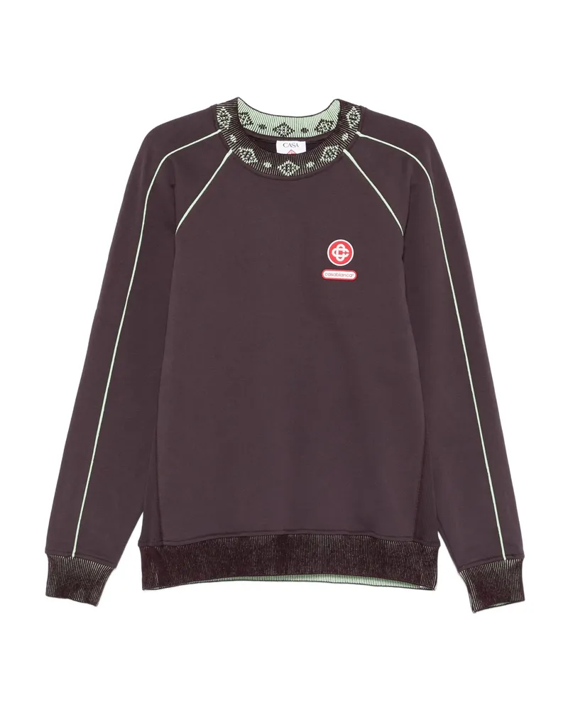 Casablanca Paris Logo-trim Sweatshirt Purple
