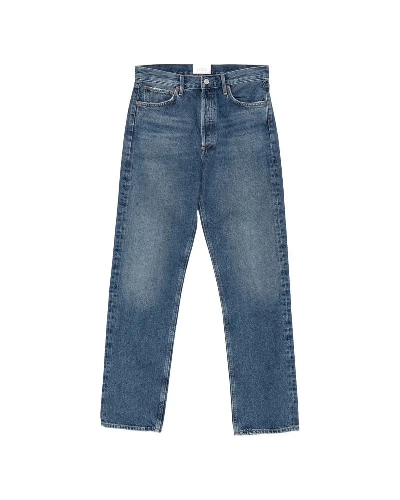 AGOLDE Faded Straight-leg Jeans Blue