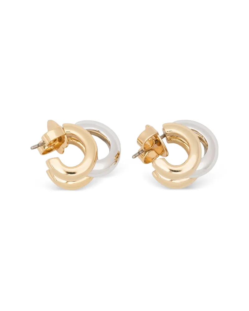 Kate Spade Huggies Triple-band Mixed-metal Earrings Gold