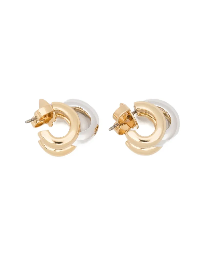 Kate Spade Huggies Triple-band Mixed-metal Earrings Gold
