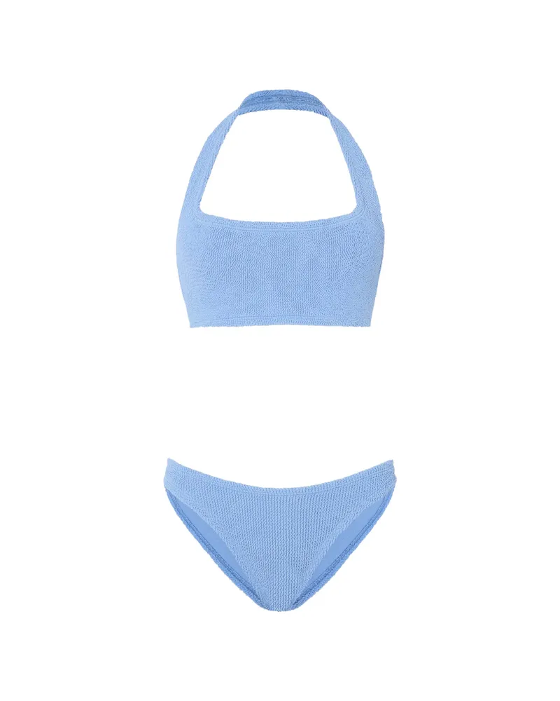 Hunza G Sandy Halterneck Bikini (set Of Two Blue