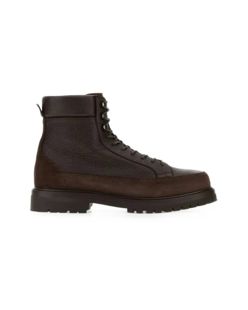 Brunello Cucinelli Panelled Ankle Boots Brown