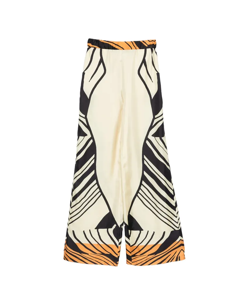 Raquel Diniz Patterned Trousers Neutrals