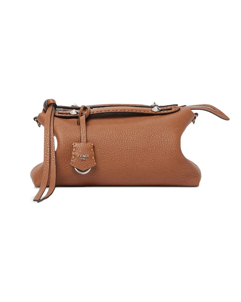 Fendi Medium By The Way Selleria Hand-sewn Topstitches Tote Bag Brown