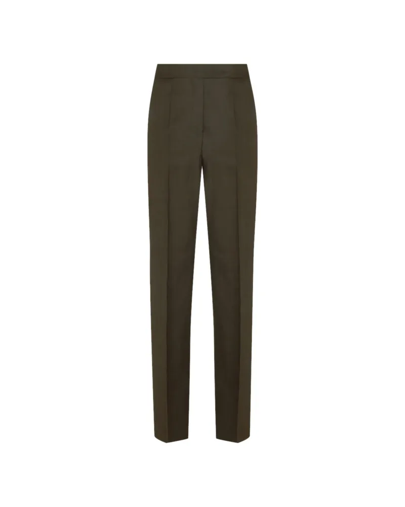 Max Mara Pressed-crease Tailored Trousers Brown