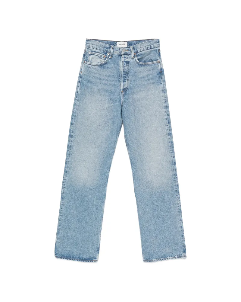AGOLDE Faded Wide-leg Jeans Blue