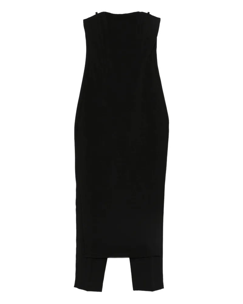 Pinko Strapless Split-hem Jumpsuit Black