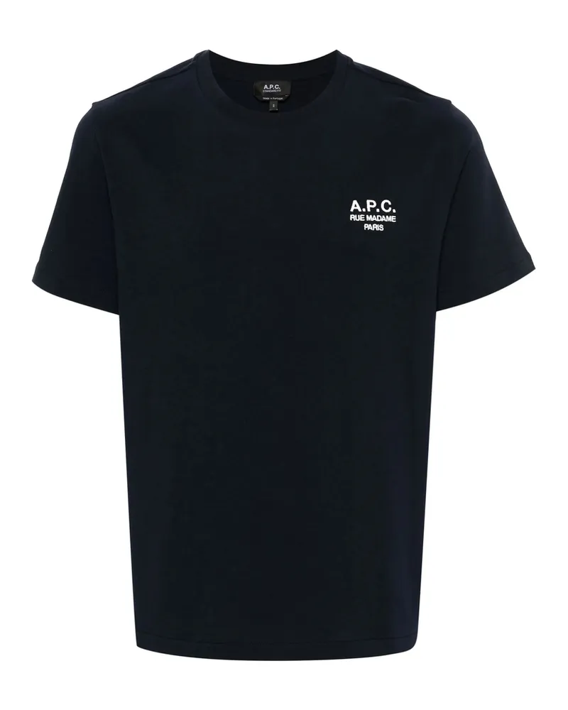 A.P.C. A. p.c. Logo-print T-shirt Blue