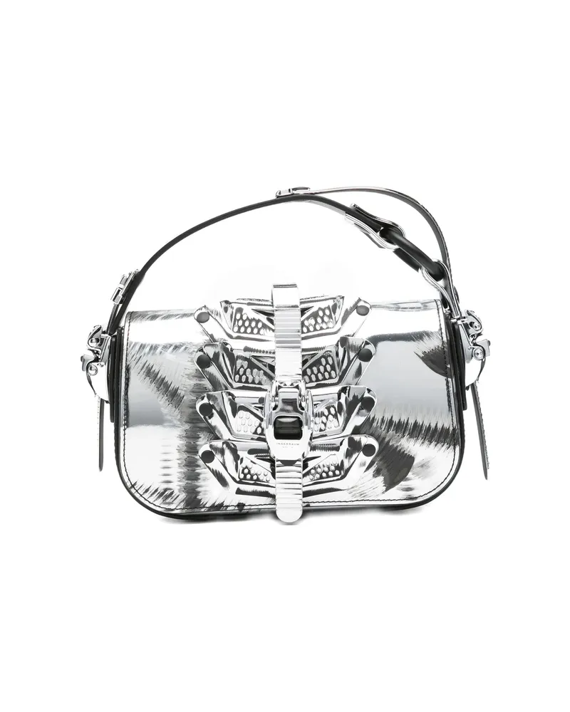Innerraum Metallic-buckle Patterned Tote Bag Silver