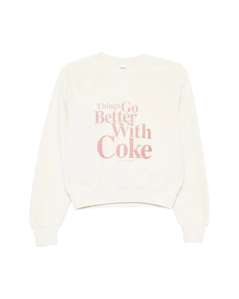 RE/DONE Graphic-print Raglan-sleeve Sweatshirt Neutrals