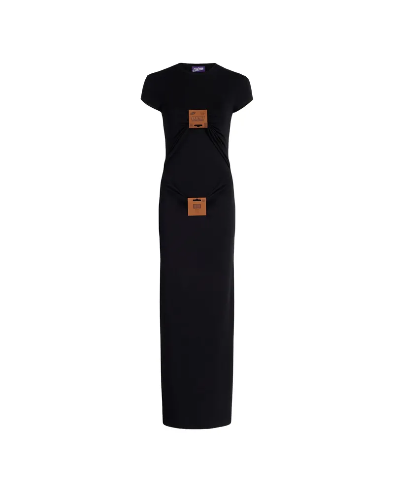 Jean Paul Gaultier Label Long Dress Black