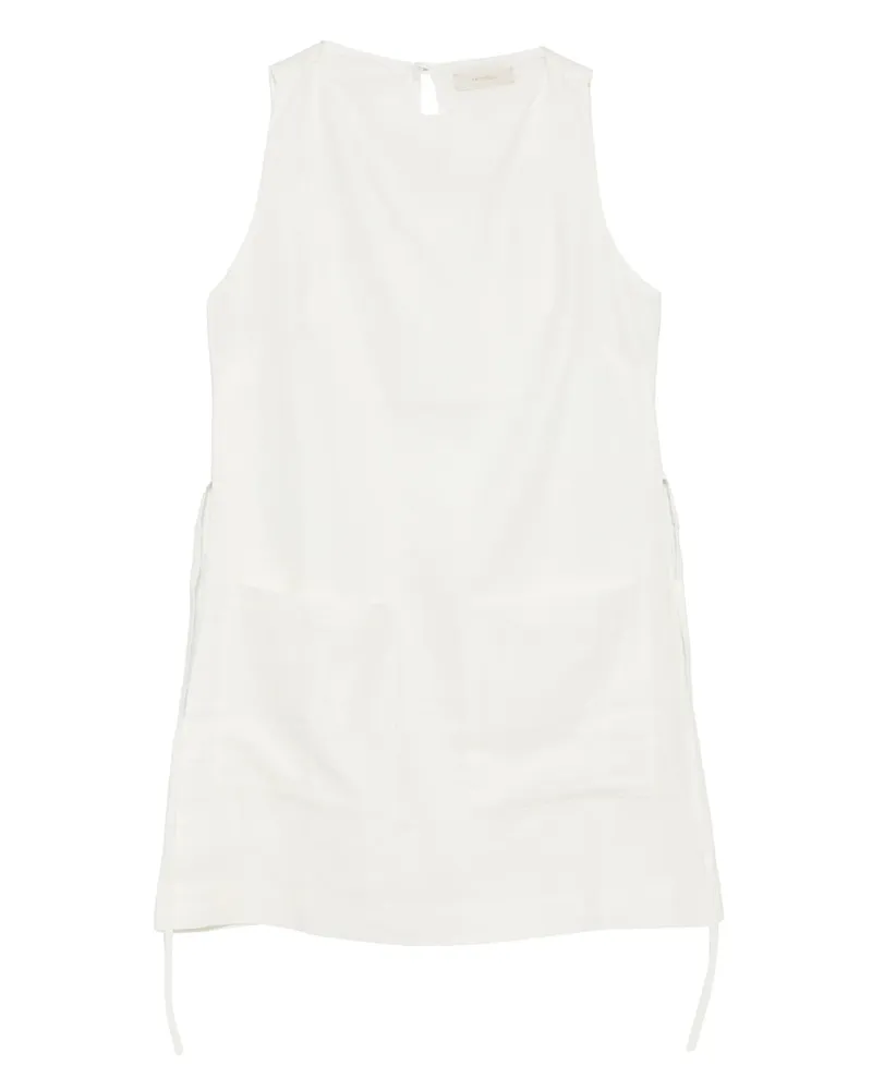 Faithfull The Brand Elena Pocket Tie Mini Dress White