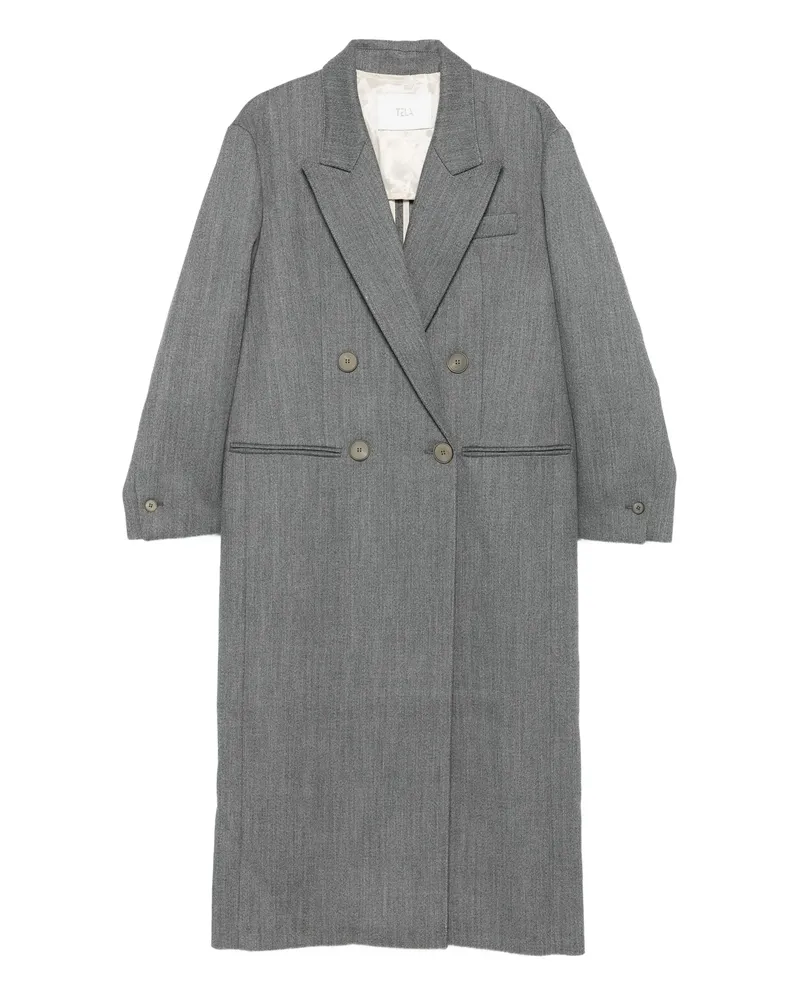 TELA Double-breasted Coat Grey