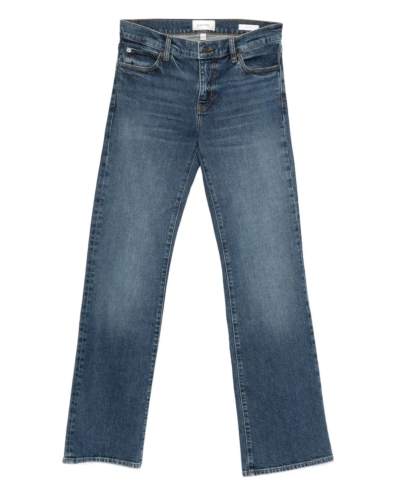 Frame Denim Button-fly Stretch-cotton Jeans Blue