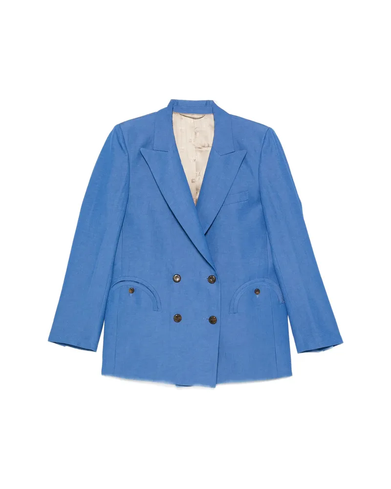 Blazé Milano Double-breasted Pocket Blazer Blue