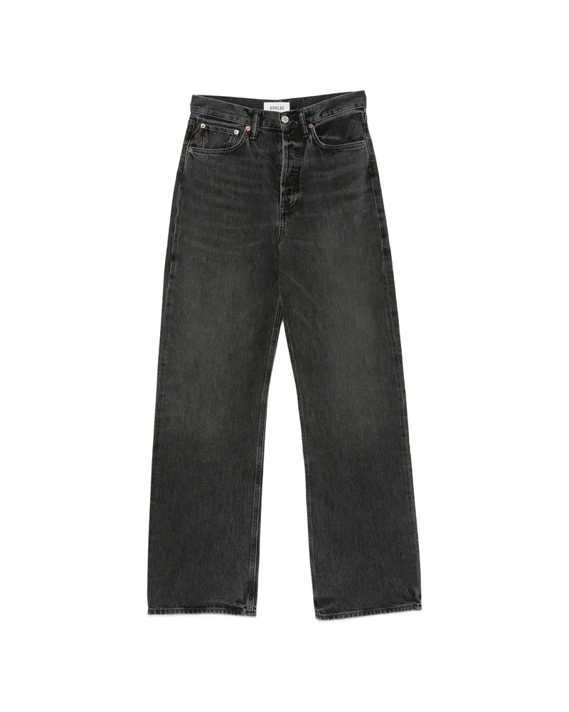 AGOLDE Faded-effect Wide-leg Jeans Grey