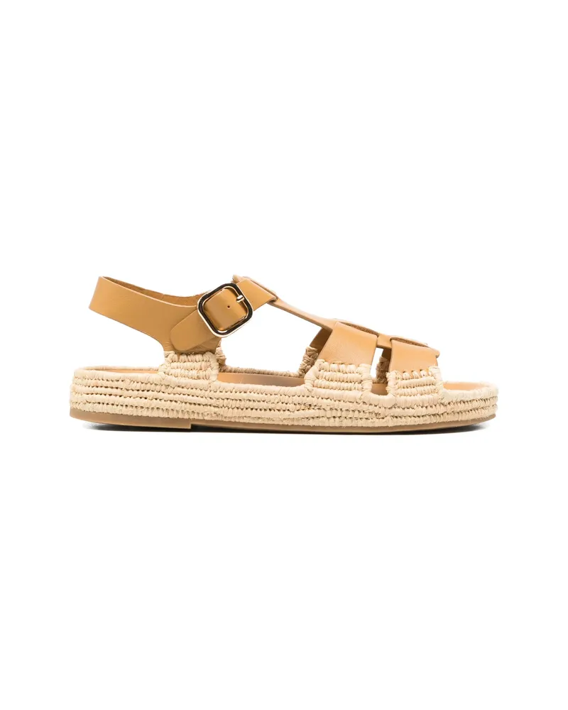 Paloma Barceló Yuka Buckle-strap Espadrilles Brown