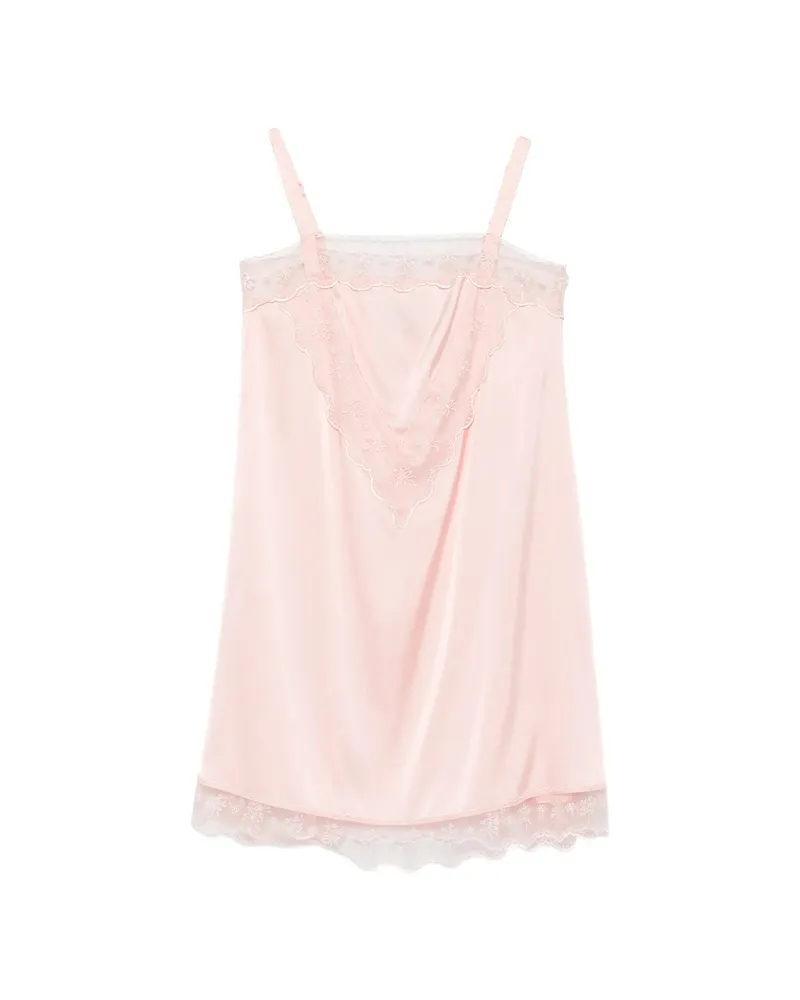 Simone Rocha Lace-trim Mini Dress Pink
