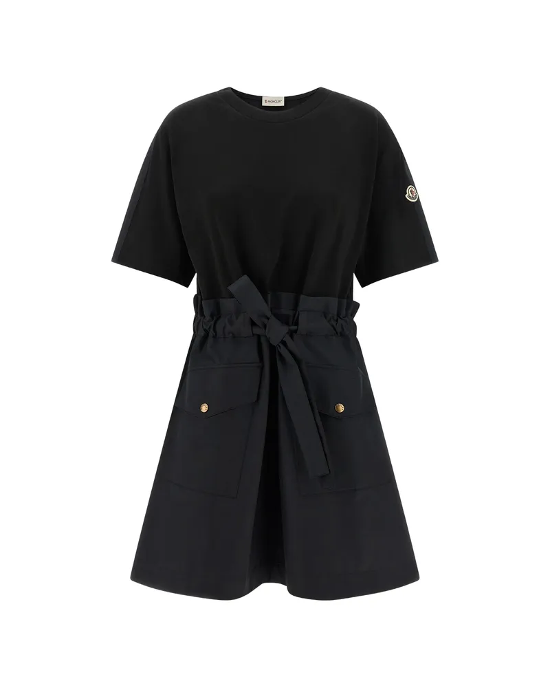 Moncler Belted Mini Dress Black
